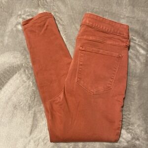Old Navy Pants Jeans‎ Women Sz 6 Coral Rockstar  Skinny High Rise Preppy Hipster